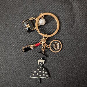 Little Black Dress charm keychain